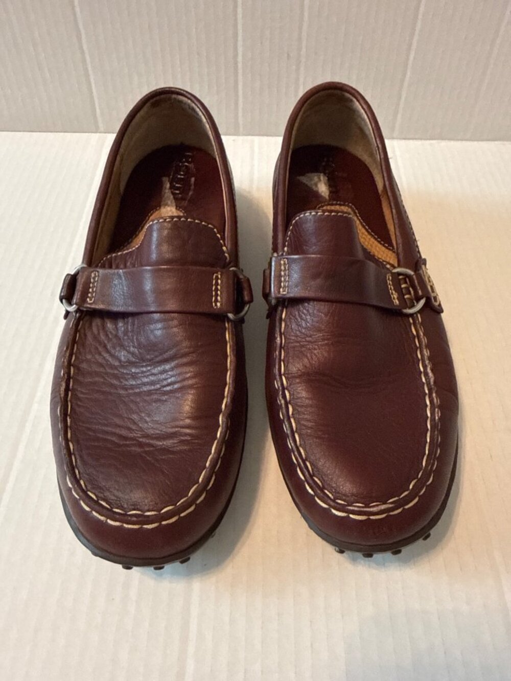 Born Driving Loafers Women's Burgundy Leather Slip On Casual Shoes Flats 7 1/2